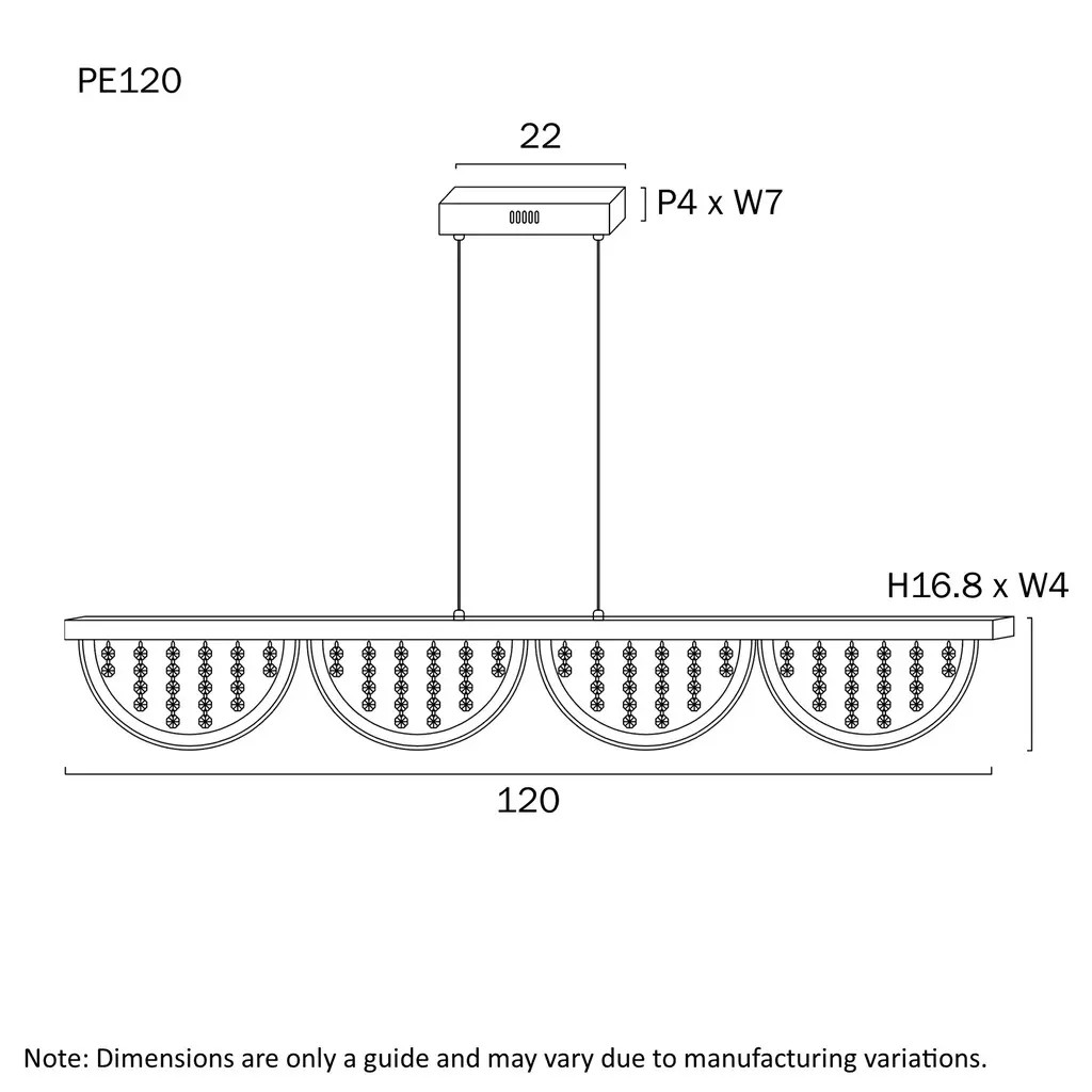 LUXIA 120CM PENDANT LIGHT Line Drawing.webp