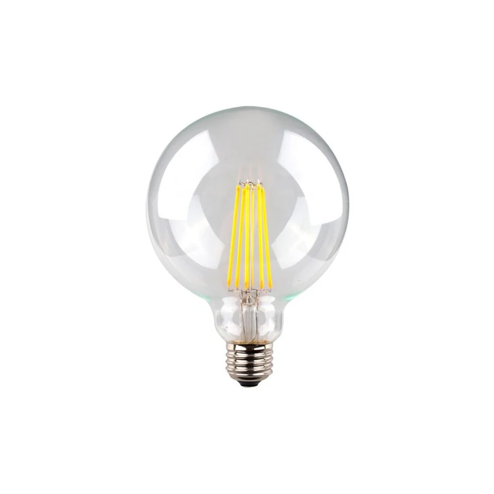 E27 G125 8w LED GLOBE CLEAR DIM 5000K