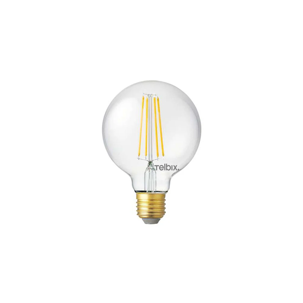 E27  G95 8w LED GLOBE CLEAR DIM 3000K