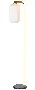 LARK FLOOR LAMP AGED GOLD OPAL MATT