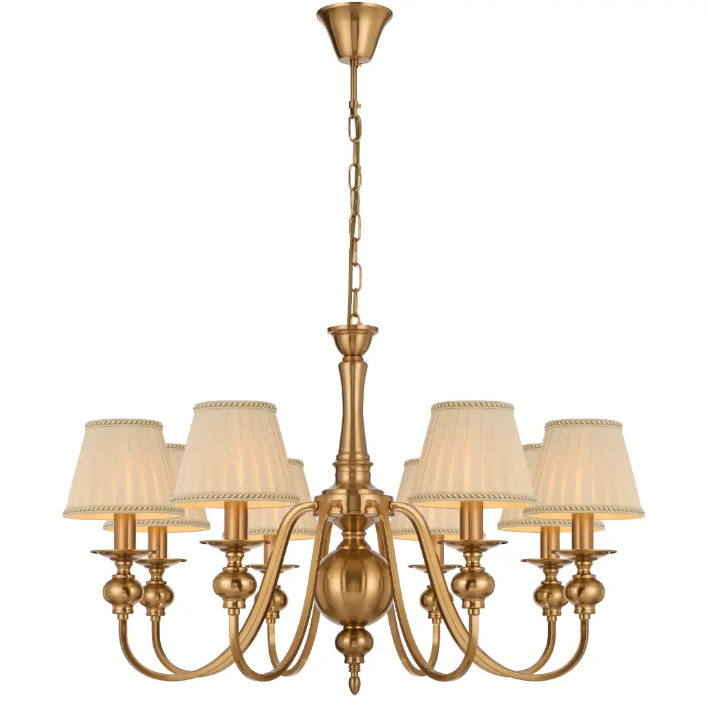 SIEDEL 8 LIGHT PENDANT W/SHADE