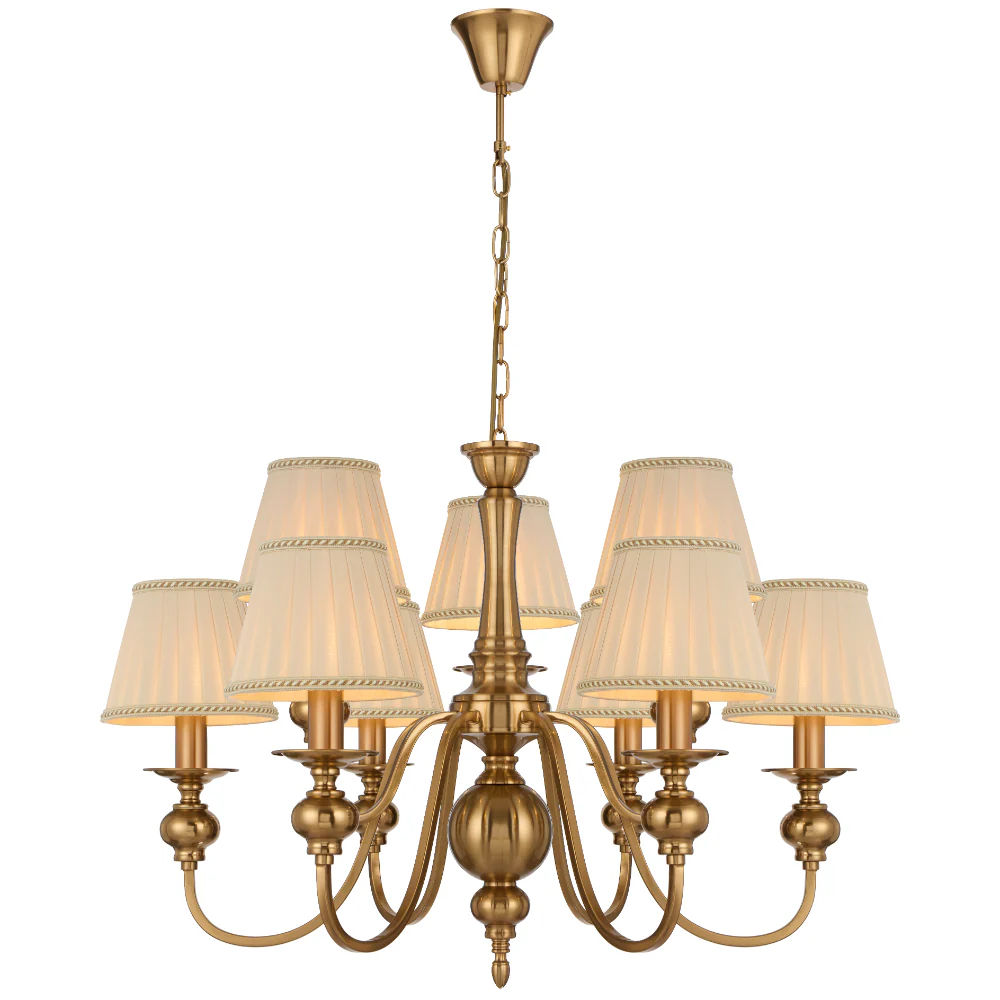 SIEDEL 9 LIGHT PENDANT W/SHADE