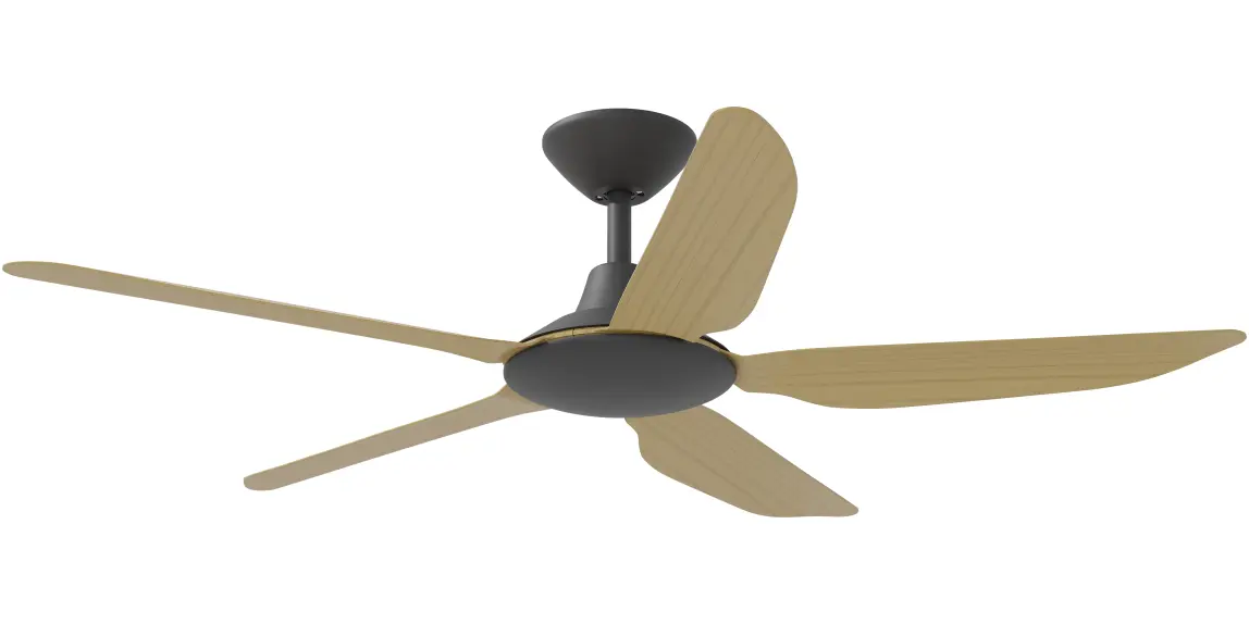 Calibo Storm 52" (1320mm) 5 Blade Indoor/Outdoor DC Ceiling Fan and Remote | Bamboo