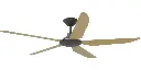 Calibo Storm 56" (1430mm) 5 Blade Indoor/Outdoor DC Ceiling Fan and Remote | Bamboo