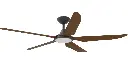 alibo Storm 56" (1430mm) 5 Blade 18W Tricolour LED Light Indoor/Outdoor DC Ceiling Fan & Remote | Koa
