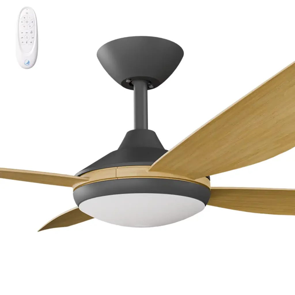 Calibo Vanga 48" DC Smart Ceiling Fan with LED Light and Remote Control | Bamboo