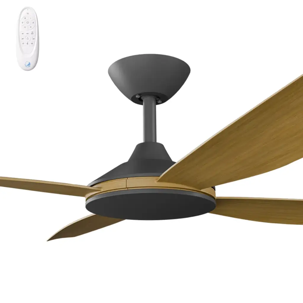 Calibo Vanga 52" DC Smart Ceiling Fan with Remote Control | Teak