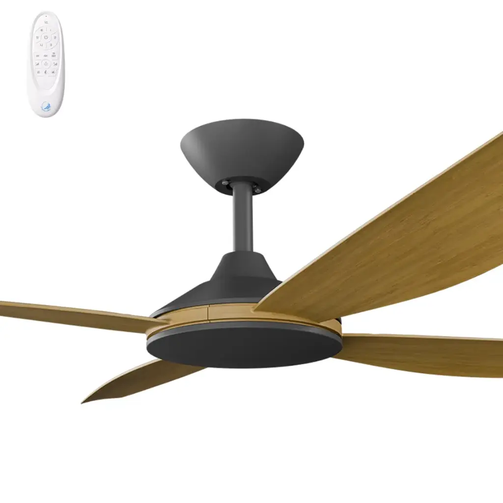 Calibo Vanga 56" DC Smart Ceiling Fan with Remote Control | Teak