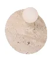 POI TRAVERTINE BASE OPAL WALL LIGHT