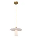 LUCERNA CYLINDER ROUND HAT ALABASTER SHADE PENDANT LIGHT