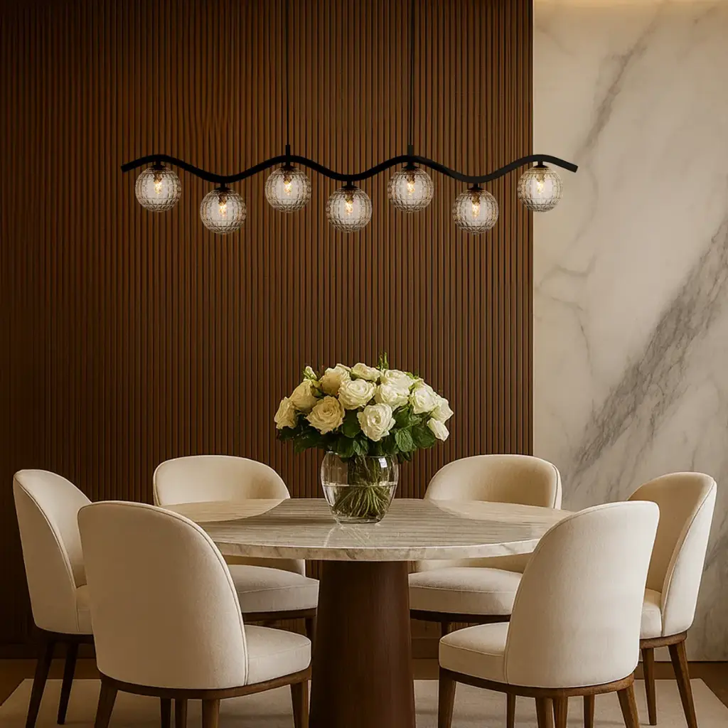 ORTON 7 LIGHT PENDANT BLACK