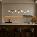 ORTON 7 LIGHT PENDANT ANTIQUE GOLD