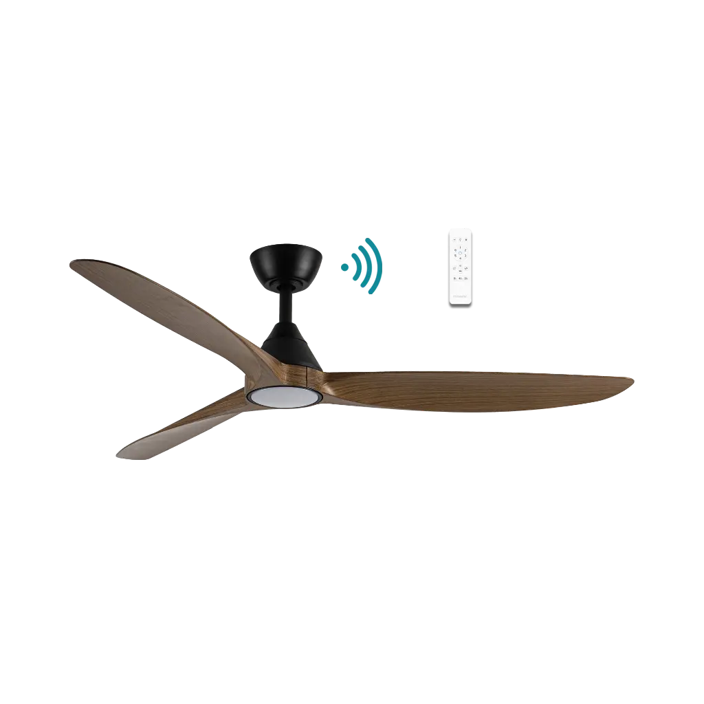 SEAFORTH DC 56″ SMART CEILING FAN WITH WIFI REMOTE CONTROL + LED LIGHT | TEAK