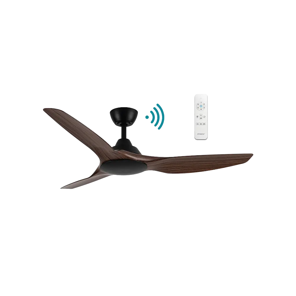 IMPACT DC 52″ SMART CEILING FAN WITH WIFI REMOTE CONTROL | WALNUT/TIMBER