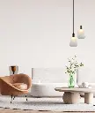 PAPEL BRASS JAR GLASS 1 PENDANT LIGHT
