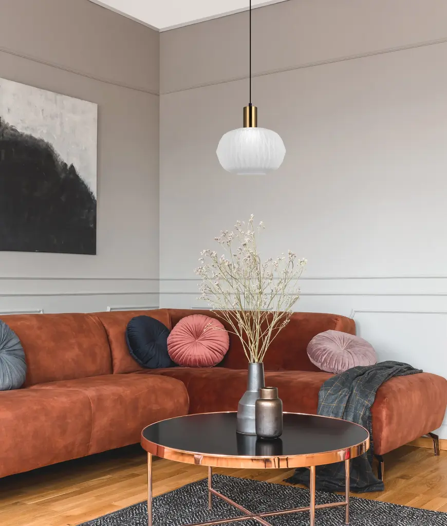 PAPEL BRASS DOME GLASS 1 PENDANT LIGHT