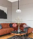 PAPEL BRASS DOME GLASS 1 PENDANT LIGHT