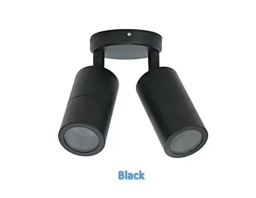 BLACK/WHITE DOUBLE ADJUSTABLE SPOTLIGHT