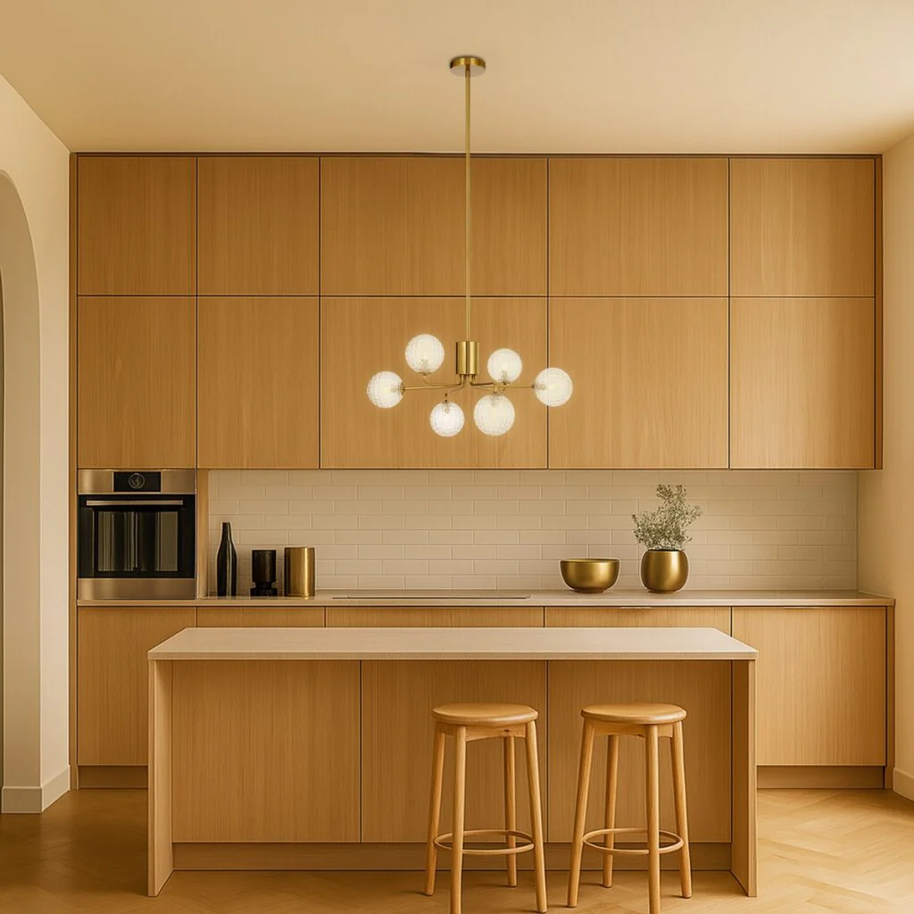 FELTON 6 LIGHT PENDANT ANTIQUE GOLD