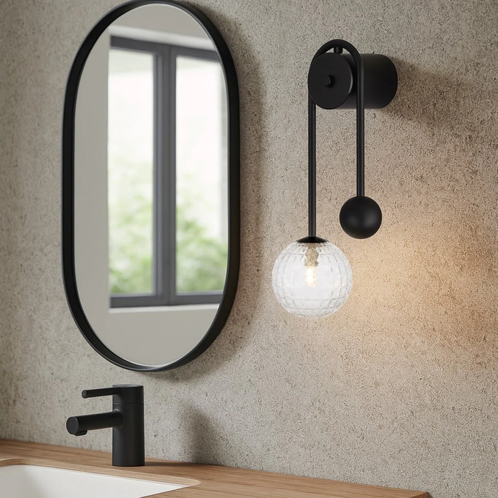 FELTON ARM WALL LIGHT BLACK