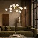 FELTON 12 LIGHT PENDANT ANTIQUE GOLD