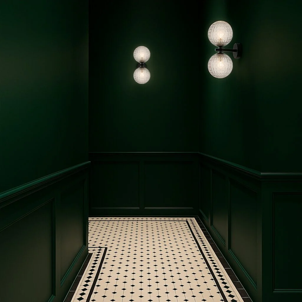 FELTON 2 LIGHT WALL LIGHT BLACK