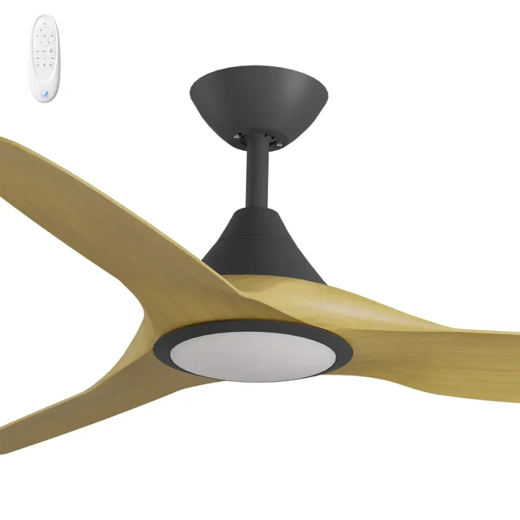 CLOUD 48"BLACK/BAMBOO ABS DC FAN AND LIGHT