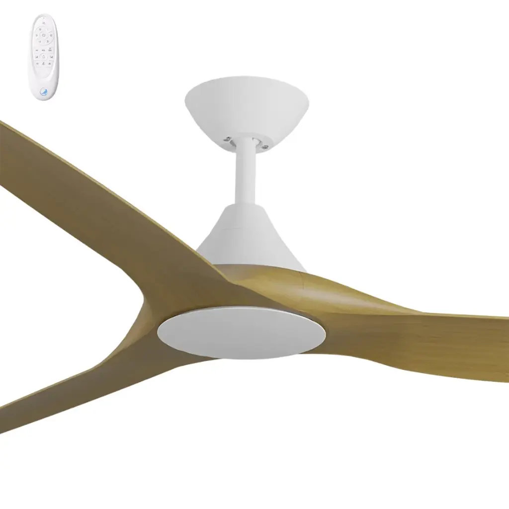 CLOUD 60"WHITE/TEAK ABS DC FAN