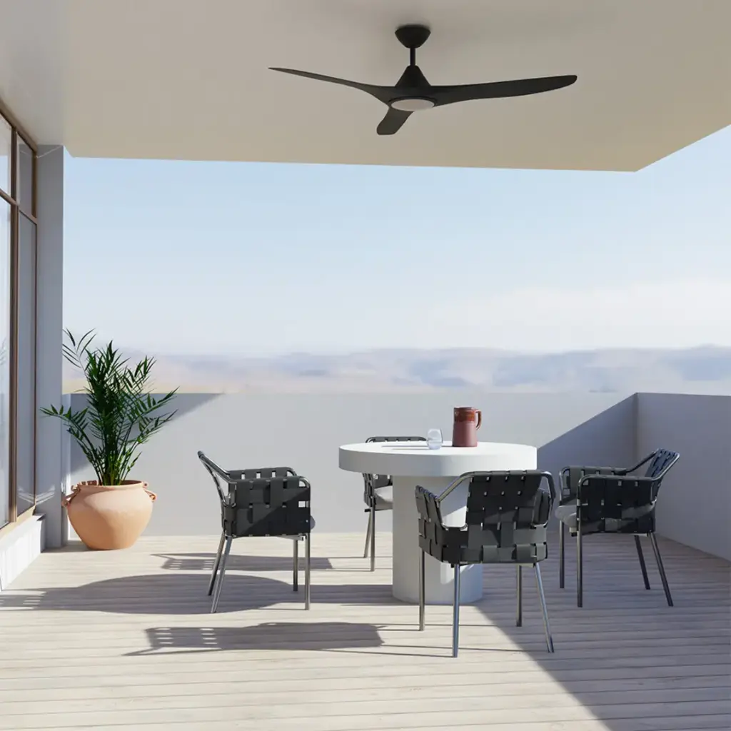 CLOUD 48"BLACK ABS DC FAN & LIGHT