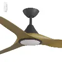 CLOUD 52"BLACK/TEAK ABS DC FAN & LIGHT