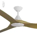 CLOUD 72"WHITE/TEAK ABS DC FAN & LIGHT