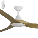 CLOUD 60"WHITE/TEAK ABS DC FAN &LIGHT