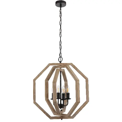 [INDIO PE4-BK] INDIO 4 LIGHT PENDANT