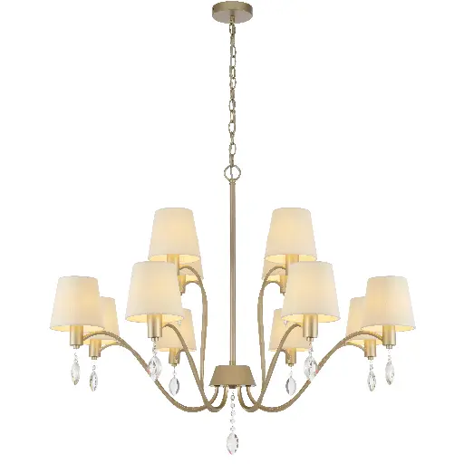 [MALVERN PE12-AS] MALVERN 12 LIGHT PENDANT