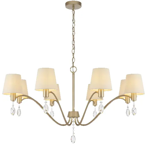 [MALVERN PE08-AS] MALVERN 8 LIGHT PENDANT