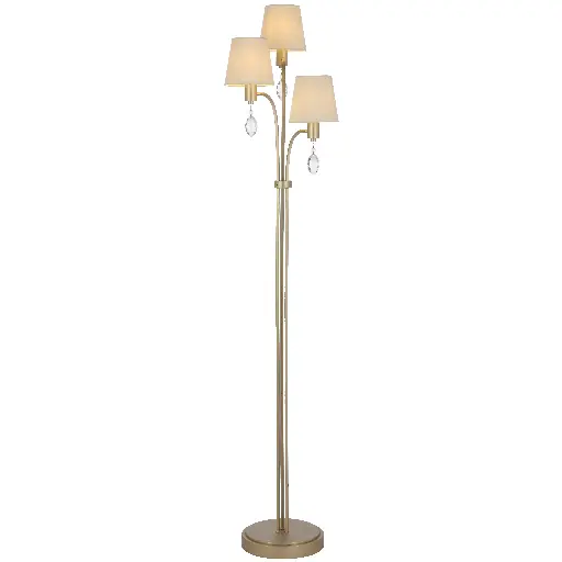 [MALVERN FL3-AS] MALVERN 3 LIGHT FLOOR LAMP