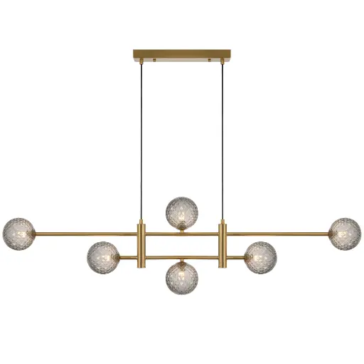 TYSON 6 LIGHT PENDANT ANTIQUE GOLD