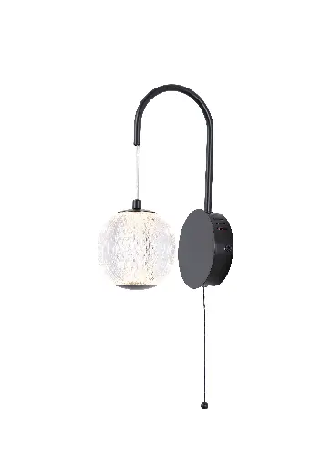 [A00204BK] LAMIEATAN WALL LIGHT - BLACK