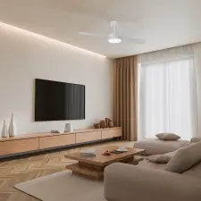 Calibo Breeze Silent Pro 48" AC Ceiling Fan with 3CCT LED and Wall Control