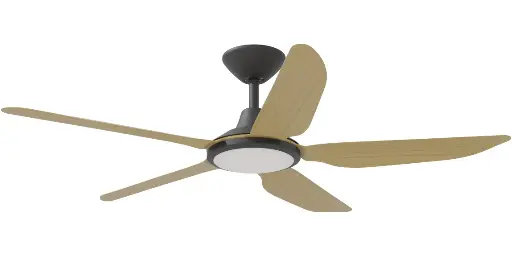 Calibo Storm 48" (1220mm) 5 Blade 18W Tricolour LED Light Indoor/Outdoor DC Ceiling Fan & Remote | Bamboo