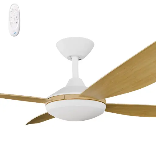 Calibo Vanga 56" DC Smart Ceiling Fan with LED Light and Remote Control | Bamboo