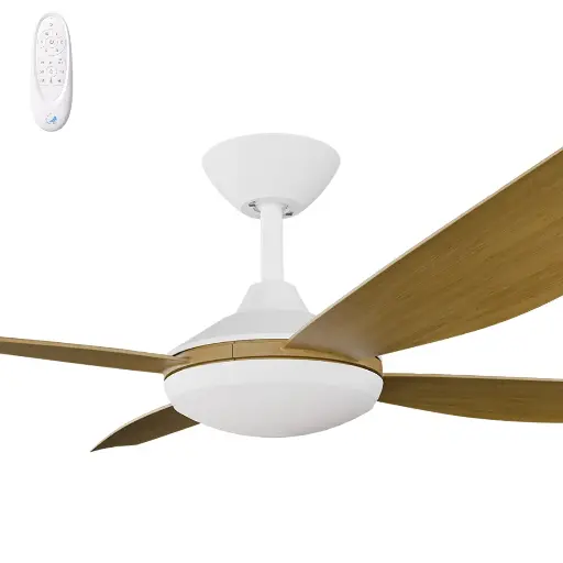Calibo Vanga 56" DC Smart Ceiling Fan with LED Light and Remote Control | Teak