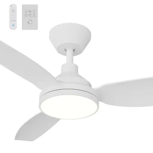 Calibo Sora 48" DC Ceiling Fan with LED Light, Wall Control and Remote