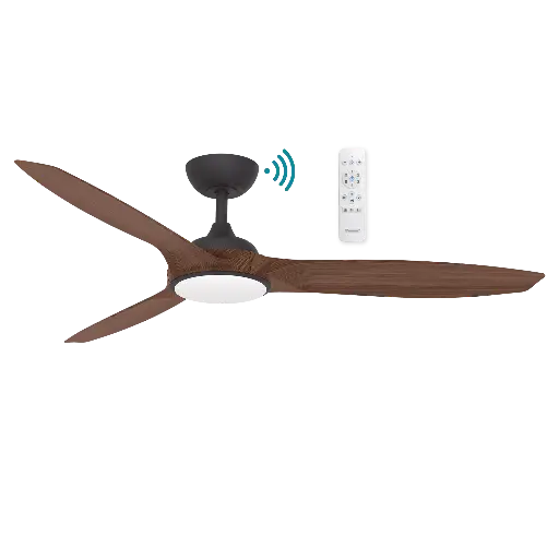 NEWPORT 56" DC SMART CEILING FAN WITH WIFI REMOTE CONTROL + LED LIGHT | TIMBER