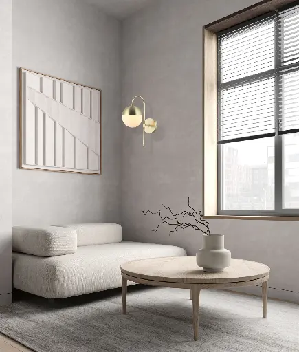 [ARO2] ARO OPAL GLASS GOLD INDOOR WALL LIGHT