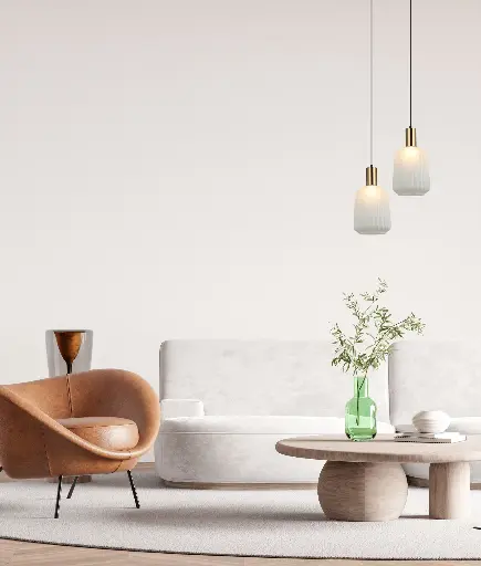 PAPEL BRASS JAR GLASS 1 PENDANT LIGHT