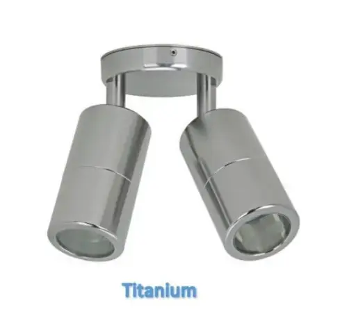 [2124T] TITANIUM DOUBLE ADJUSTABLE SPOTLIGHT