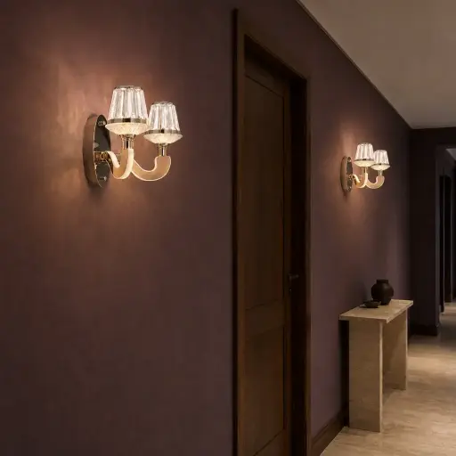 [COGNAC WB2-CH] COGNAC TWIN LED WALL LIGHT